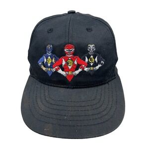 Vintage Mighty Morphin Power Hat Cap SnapBack 90s Youth Kids Boys Distressed